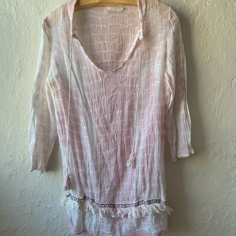 Cotton Blouse/Tunic/ Swim Coverup